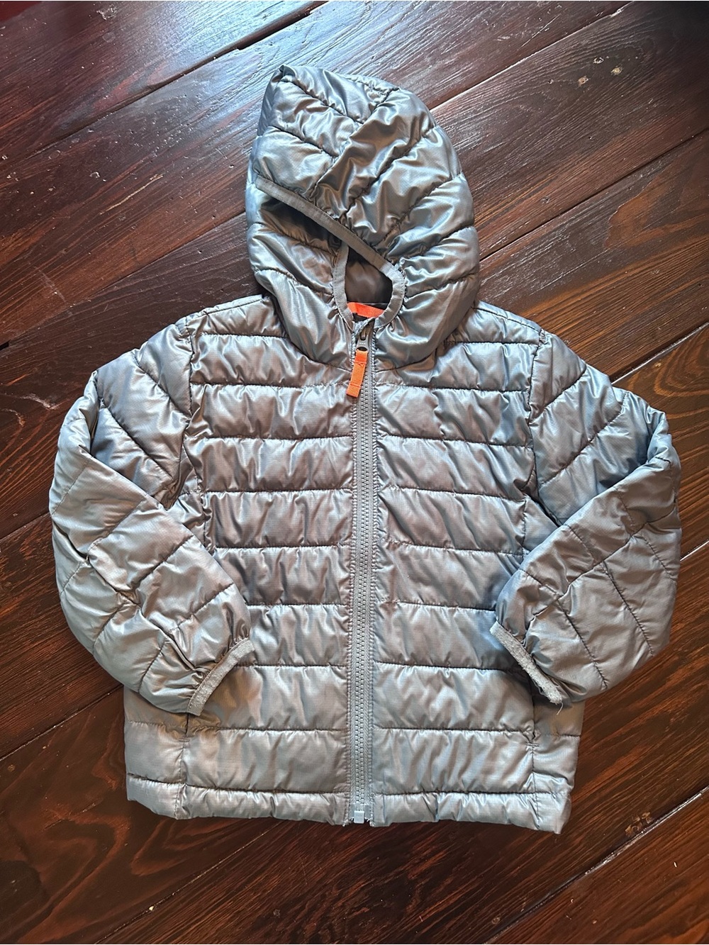Primary Blue Hooded Quilted Puffer Jacket